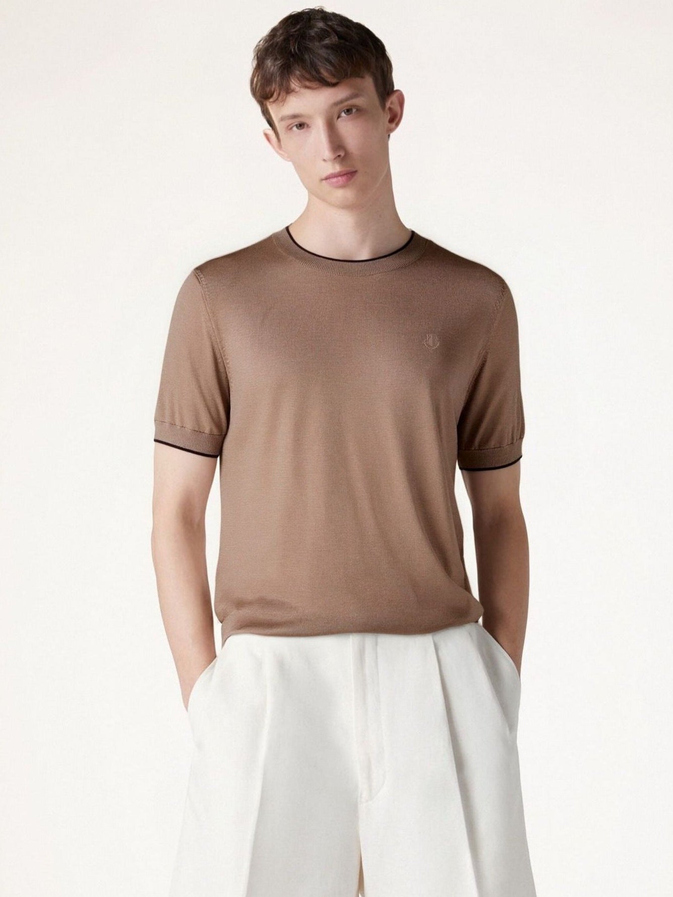 Knit Tee — Camel