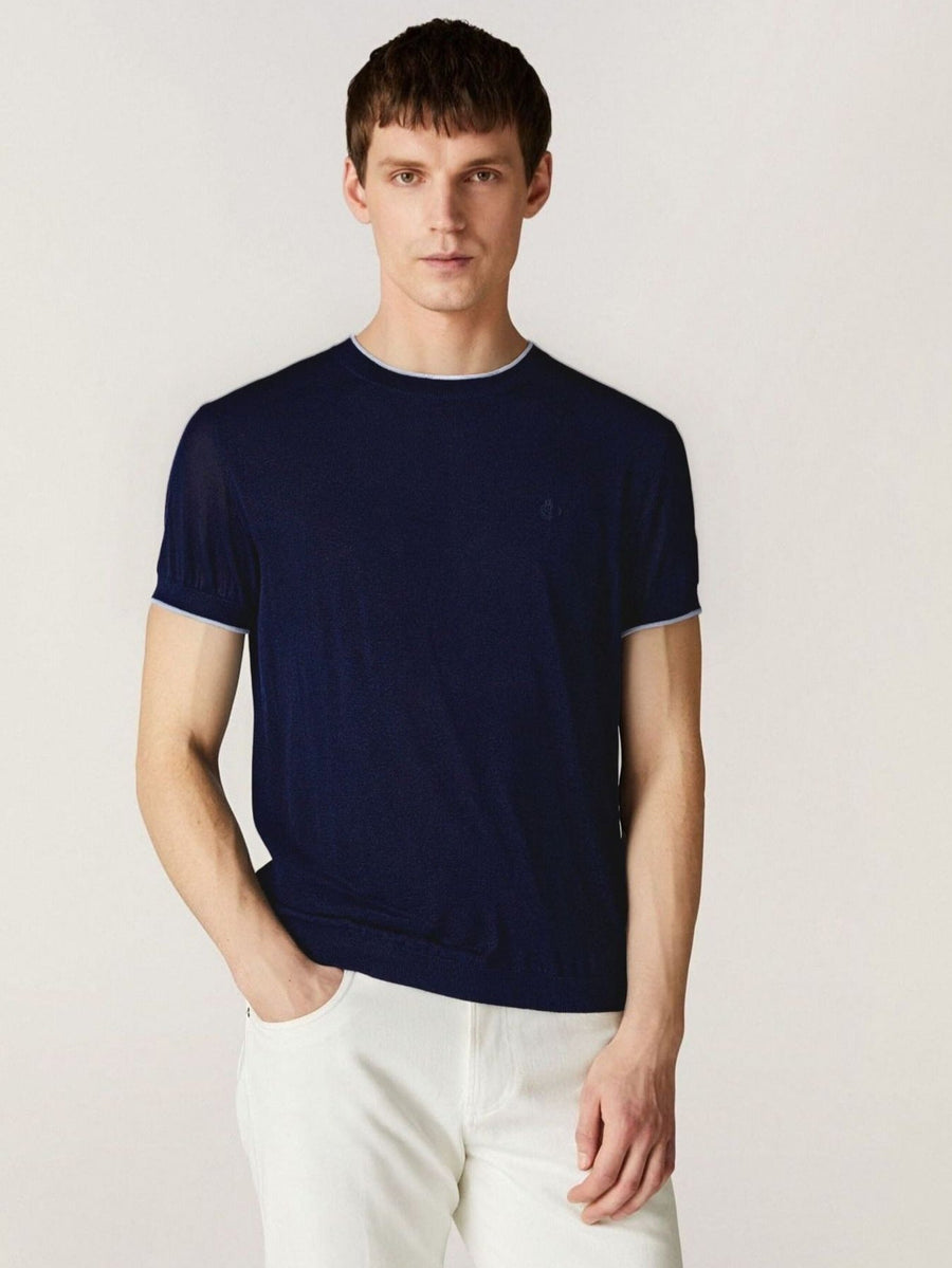Knit Tee — Navy